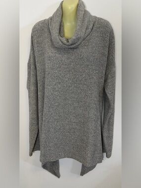 Long Tall Sally Heather Gray Cowl Neck Sweater